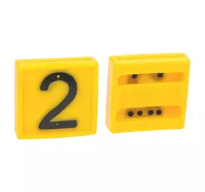 Номерний блок нашийника для маркування тварин, в асортименті 0-9, цифра 2