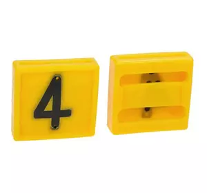 Номерний блок нашийника для маркування тварин, в асортименті 0-9, цифра 4